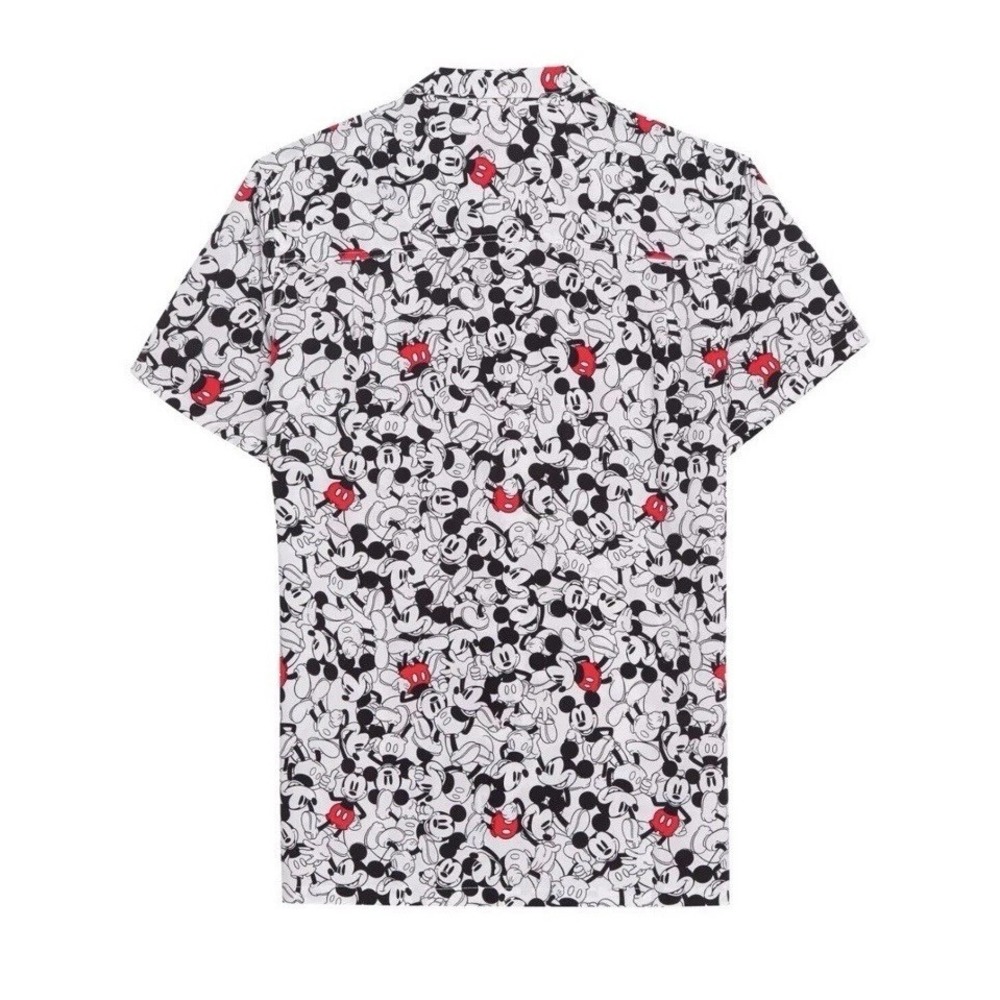Disney Men's Mickey Mouse 100% Rayon Short-Sleeve Shirt Size S Brand New NWT - Picture 4 of 10